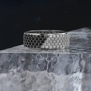 BlackBox Unique Natural Black & White Diamond Ring