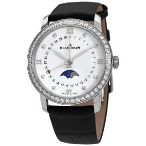 Blancpain Villeret Moonphase Diamond White Dial Unisex Watch 6126-4628-55B