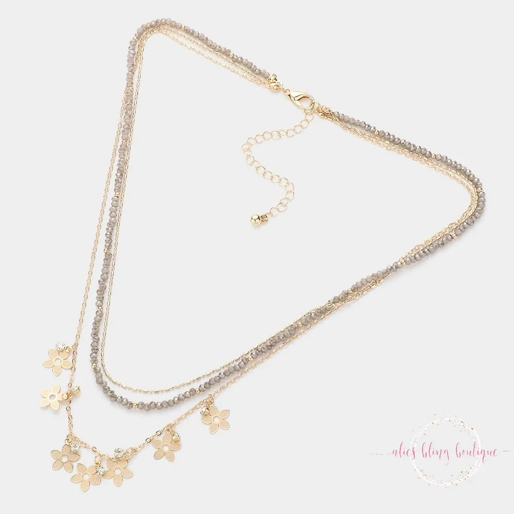 Bloom & Shine - Grey Necklace