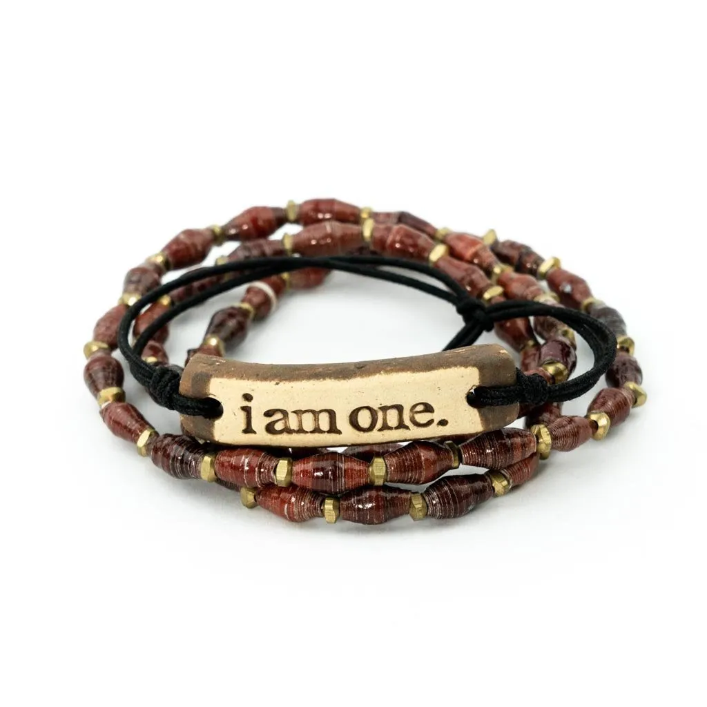 Bracelet -  Cinnamon Triple Wrap Solid