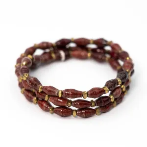 Bracelet -  Cinnamon Triple Wrap Solid