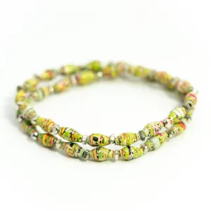 Bracelet -  Lime Sensation Double Wrap Multi