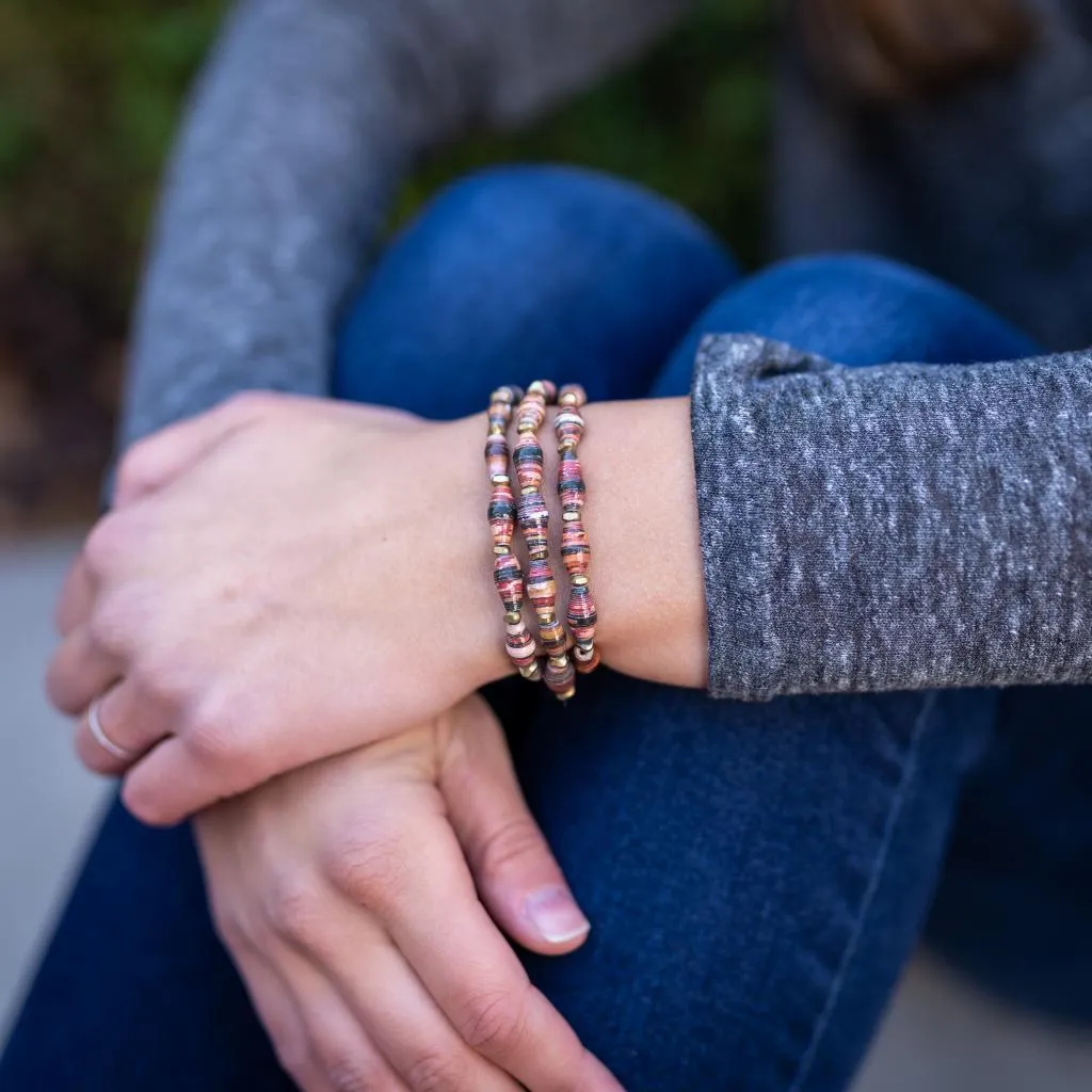 Bracelet -  Mother Earth Triple Wrap Multi