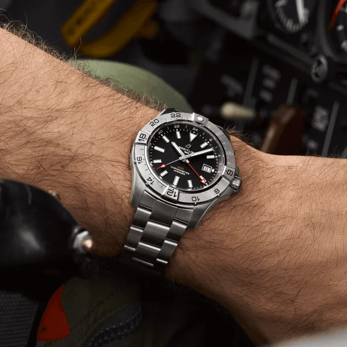 Breitling Avenger Automatic GMT 44mm Watch with Black Dial