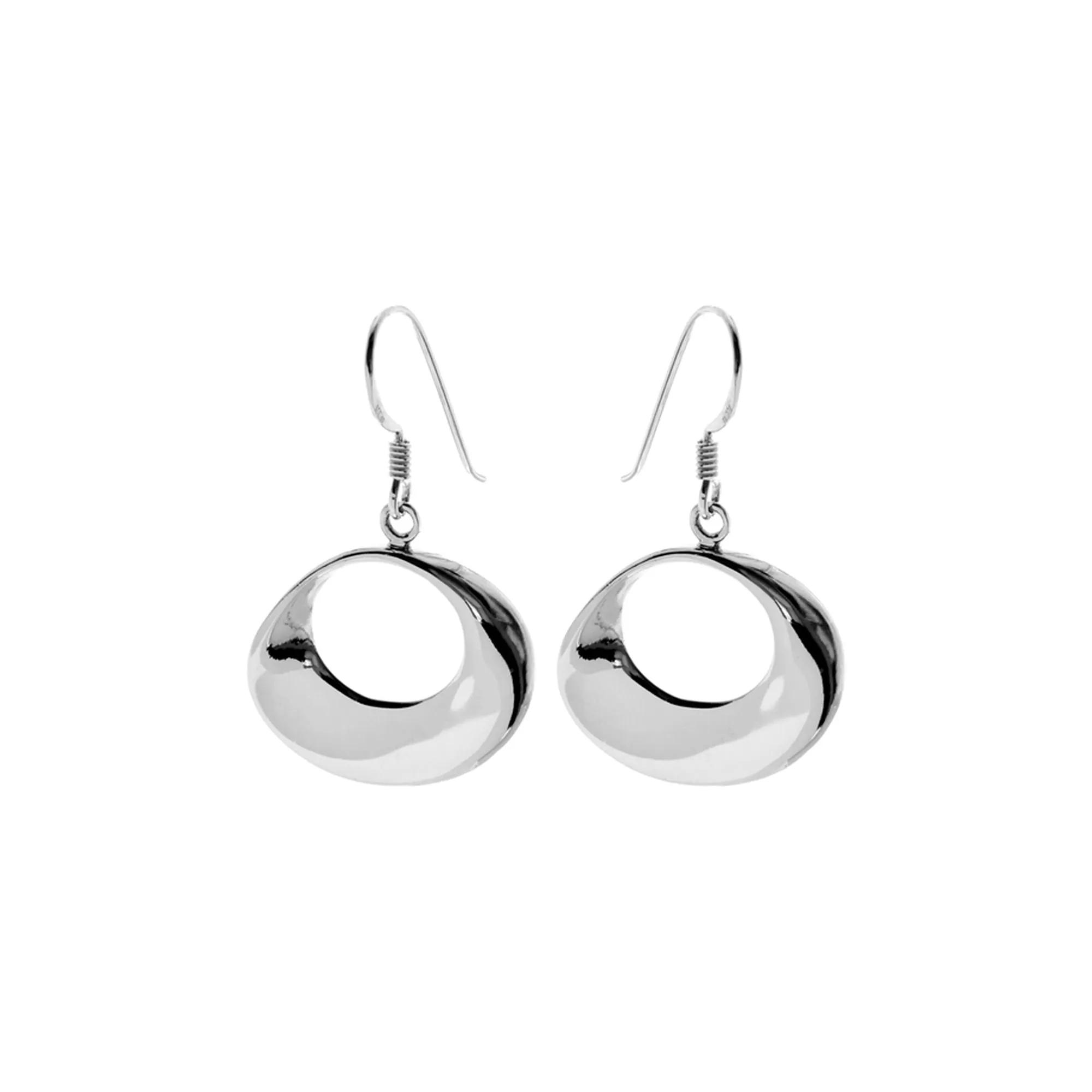Bria elliptical twist earrings