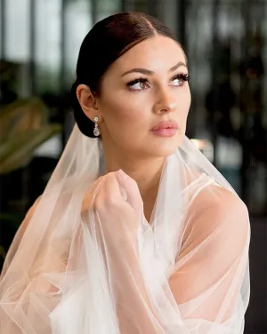 Bridal earrings - BEST SELLER - Velvet pear crystal drop by Stephanie Browne