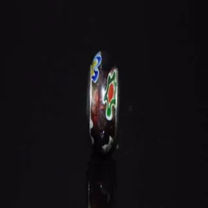 Brown Multicolor Murano Glass Charm Bead.