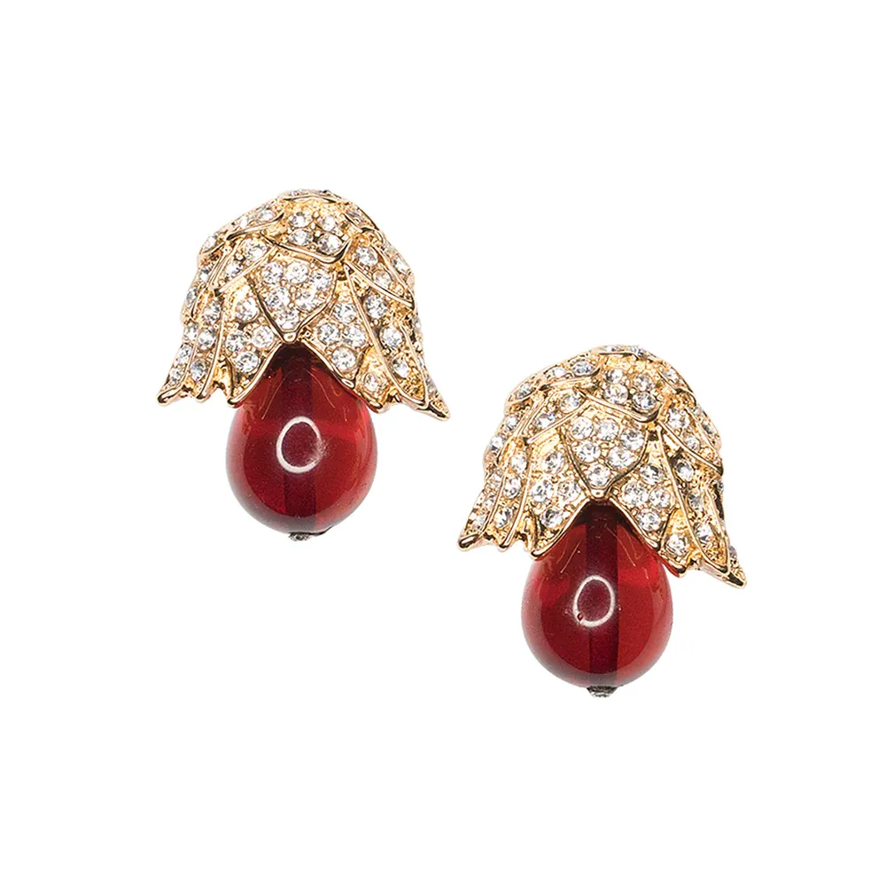 Bud Drop Clip Earrings