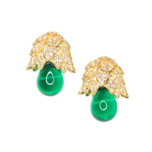 Bud Drop Clip Earrings