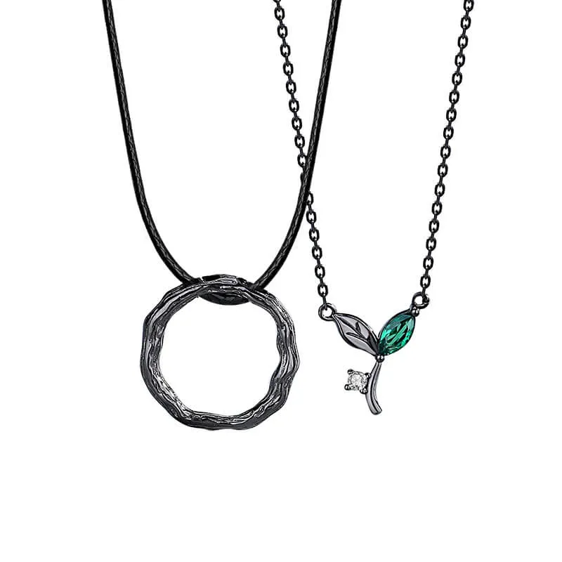 Budding Romance Matching Necklaces