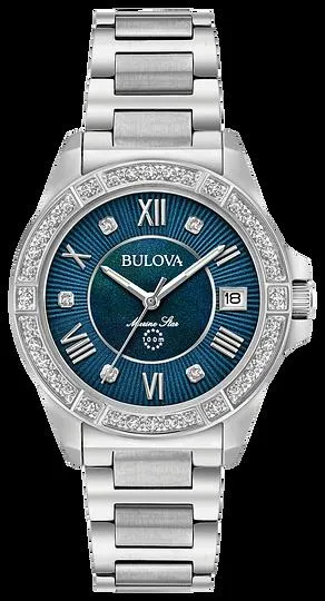 Bulova Marine Star-Diamond Ladies-Watch Gold-Tone