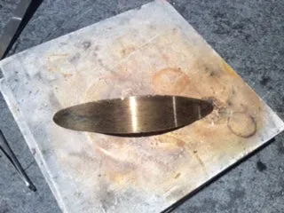 Burnished Gold Wedding Ring in 22K
