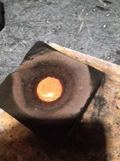 Burnished Gold Wedding Ring in 22K