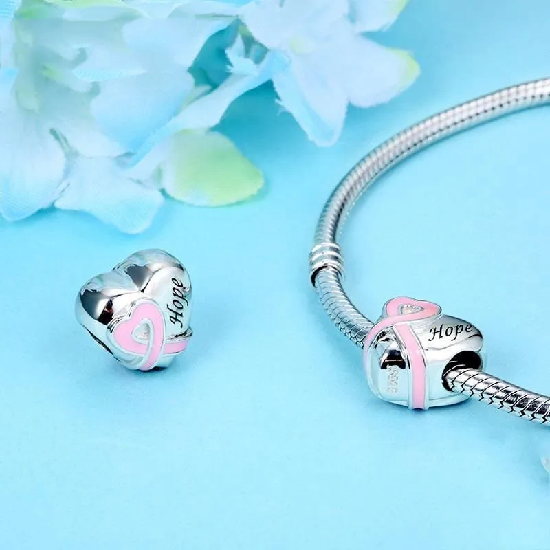 Cancer Heart Charm