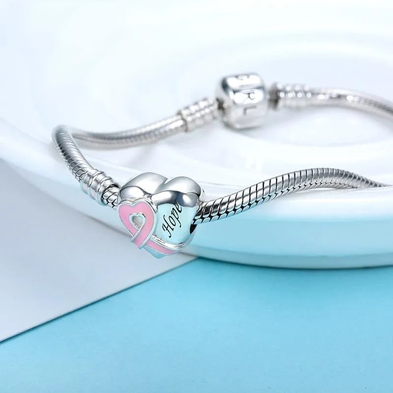 Cancer Heart Charm