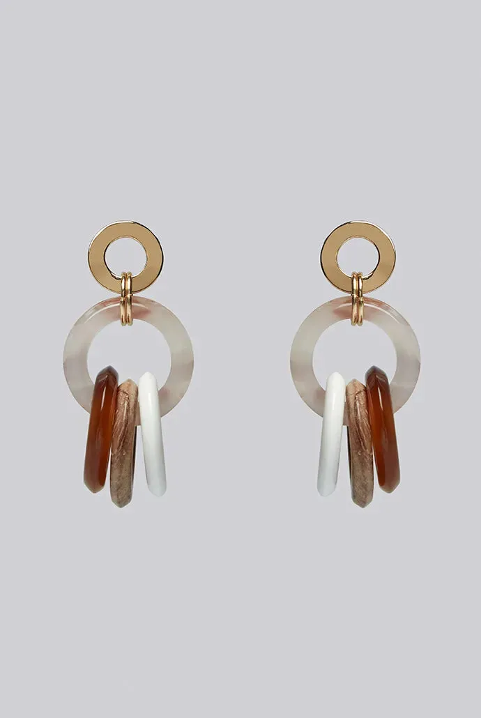 Candy Tortoise Hoop Resin Drop Earrings