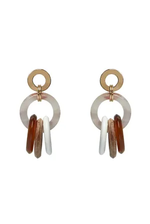 Candy Tortoise Hoop Resin Drop Earrings
