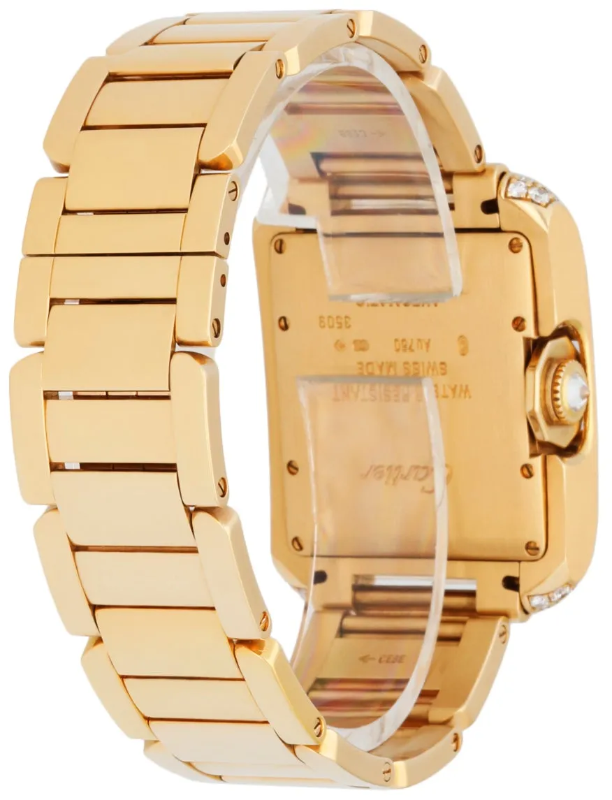 Cartier Tank Anglaise  WT100006 18K Yellow Gold Diamond Box/Papers