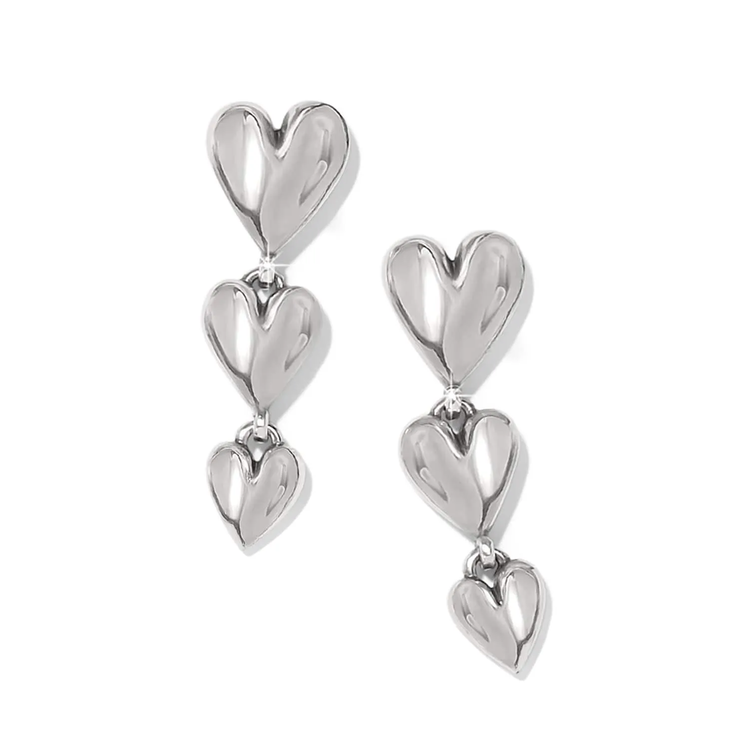 Cascade Heart Trio Earrings