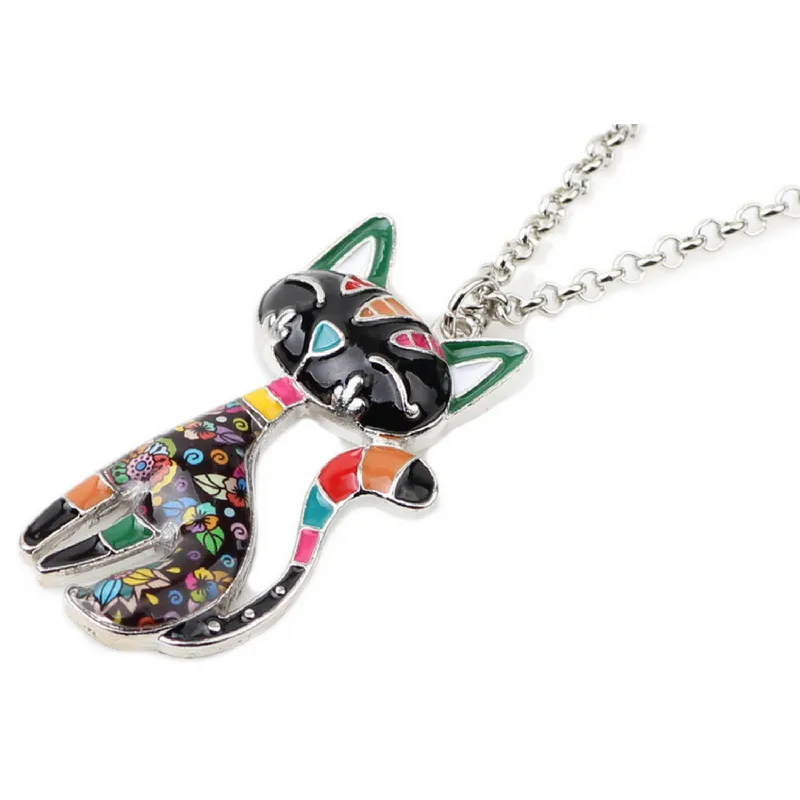 Cat Enamel Necklaces