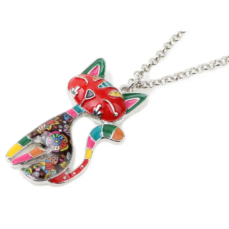 Cat Enamel Necklaces