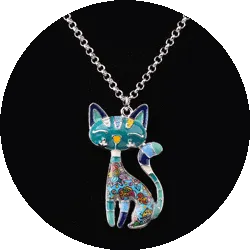 Cat Enamel Necklaces