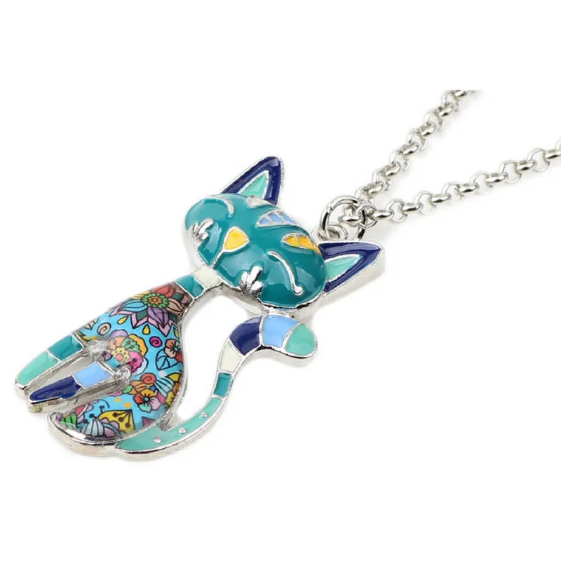 Cat Enamel Necklaces