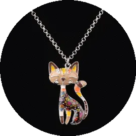 Cat Enamel Necklaces