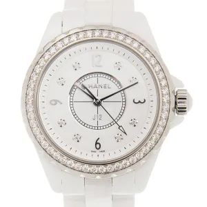Chanel J12 White Dial White Ceramic Ladies Watch H3110