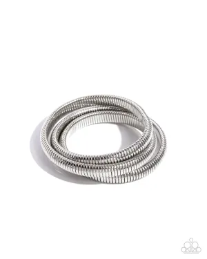 Charismatic Coils - Silver - Infinity Chain Paparazzi Bracelet