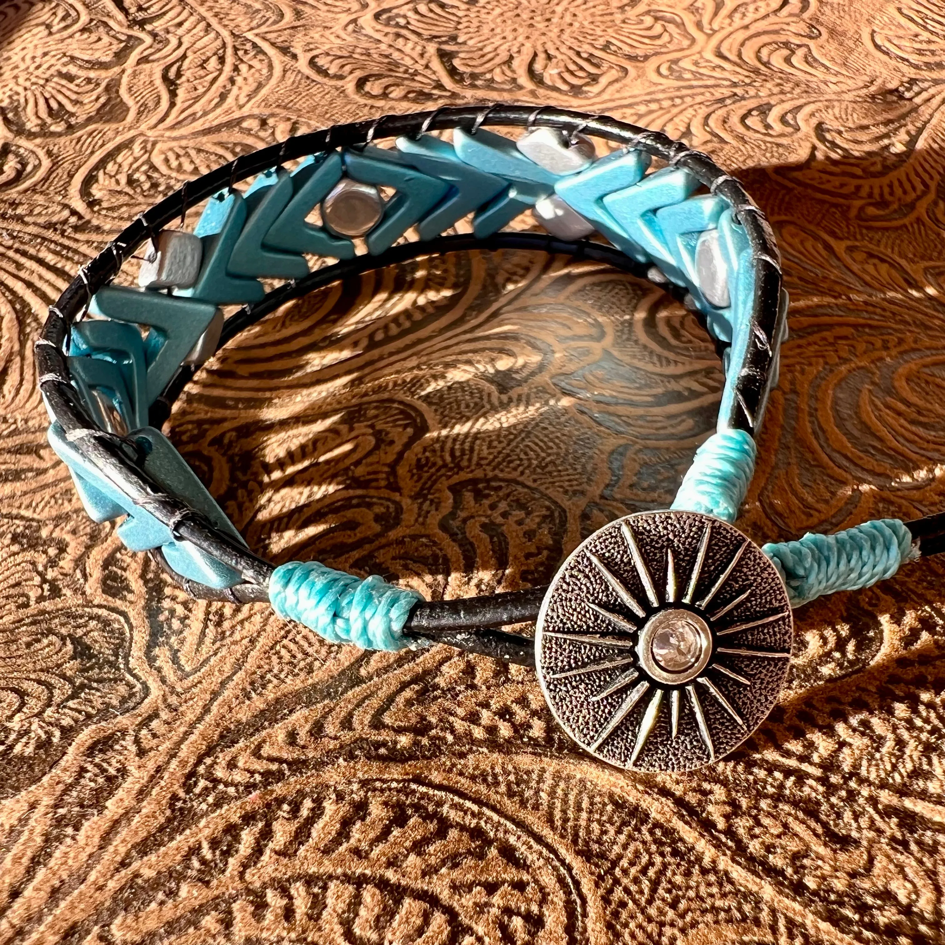 Chevron beaded bracelet