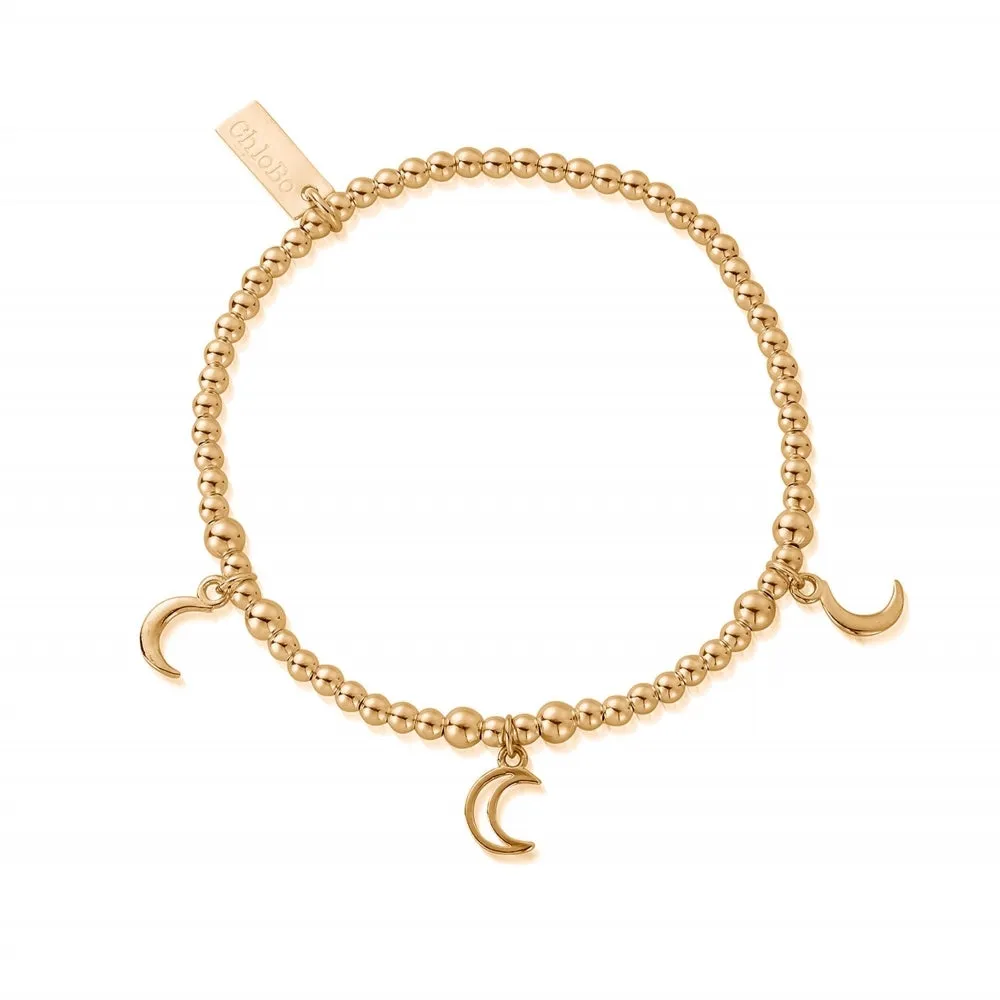 ChloBo Cuties Triple Moon Bracelet - Gold