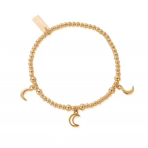 ChloBo Cuties Triple Moon Bracelet - Gold