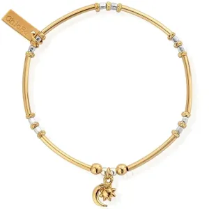 ChloBo Dainty Moon & Sun Bracelet - Two Tone