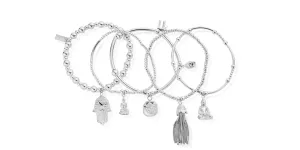 ChloBo Set of 5 Karma Bracelets SBSTA5K