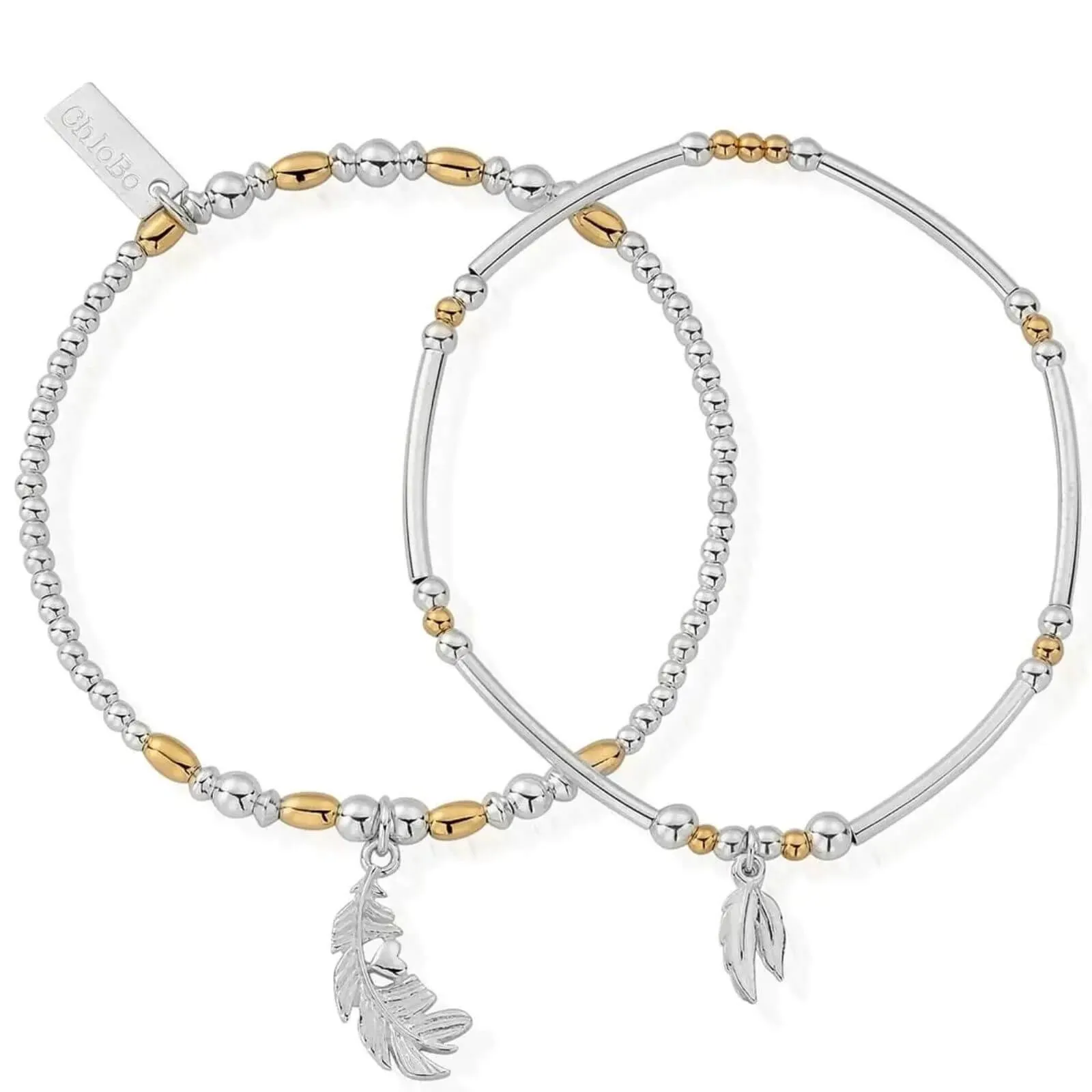 ChloBo Strength & Courage Bracelet Set - Two Tone
