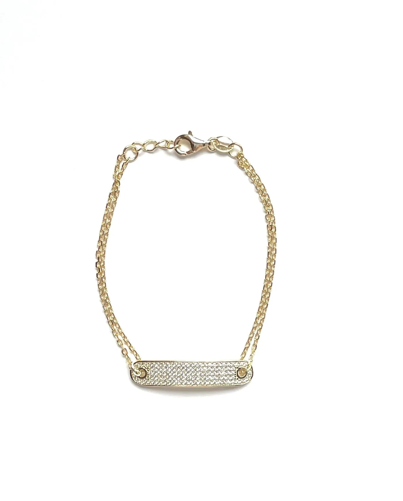 Chloe I.D. Bar Double Chain Bracelet