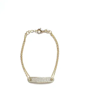 Chloe I.D. Bar Double Chain Bracelet