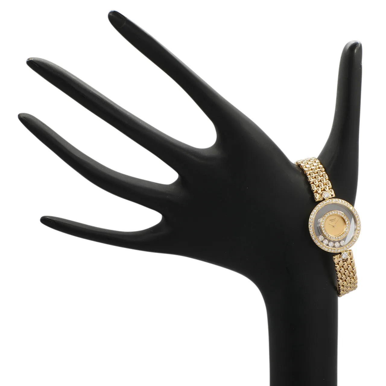 Chopard 18K Yellow Gold Happy Diamond  Watch