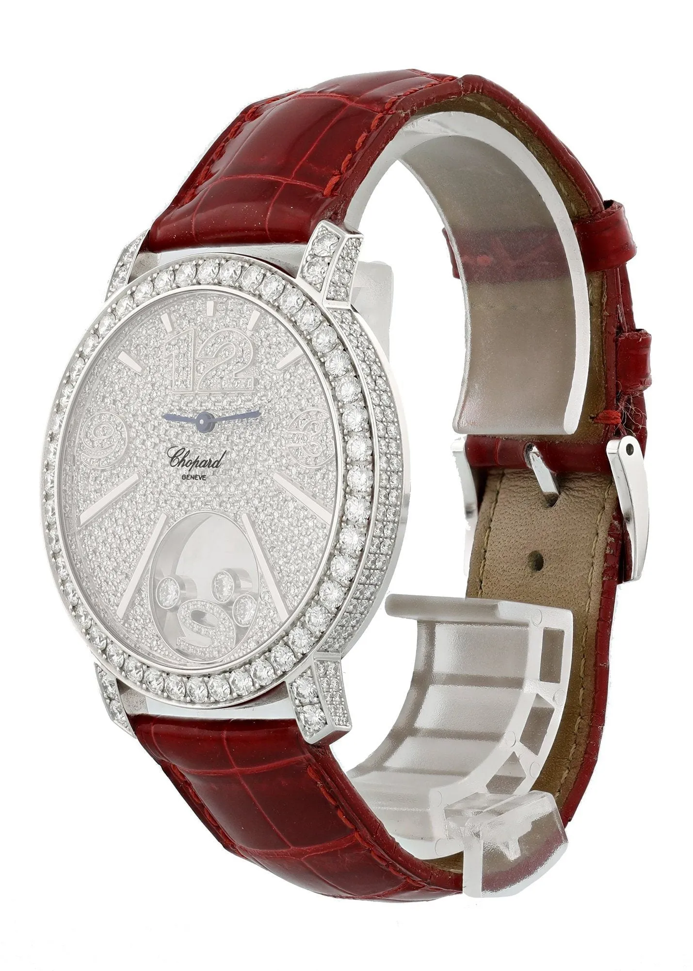 Chopard Happy Diamond 207450-20 Factory Pave Dial Original Box & Papers
