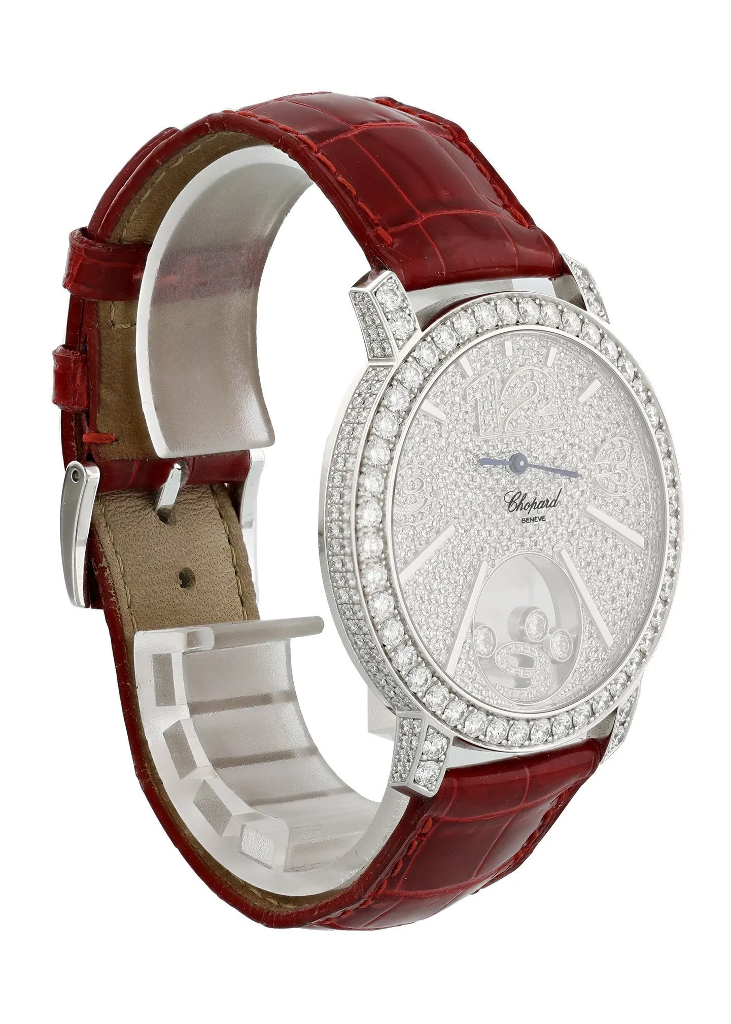Chopard Happy Diamond 207450-20 Factory Pave Dial Original Box & Papers