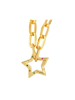 Chunky Chain Star Necklace