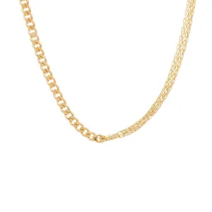 Chunky Cuban X Multi Paperclip Strand Necklace