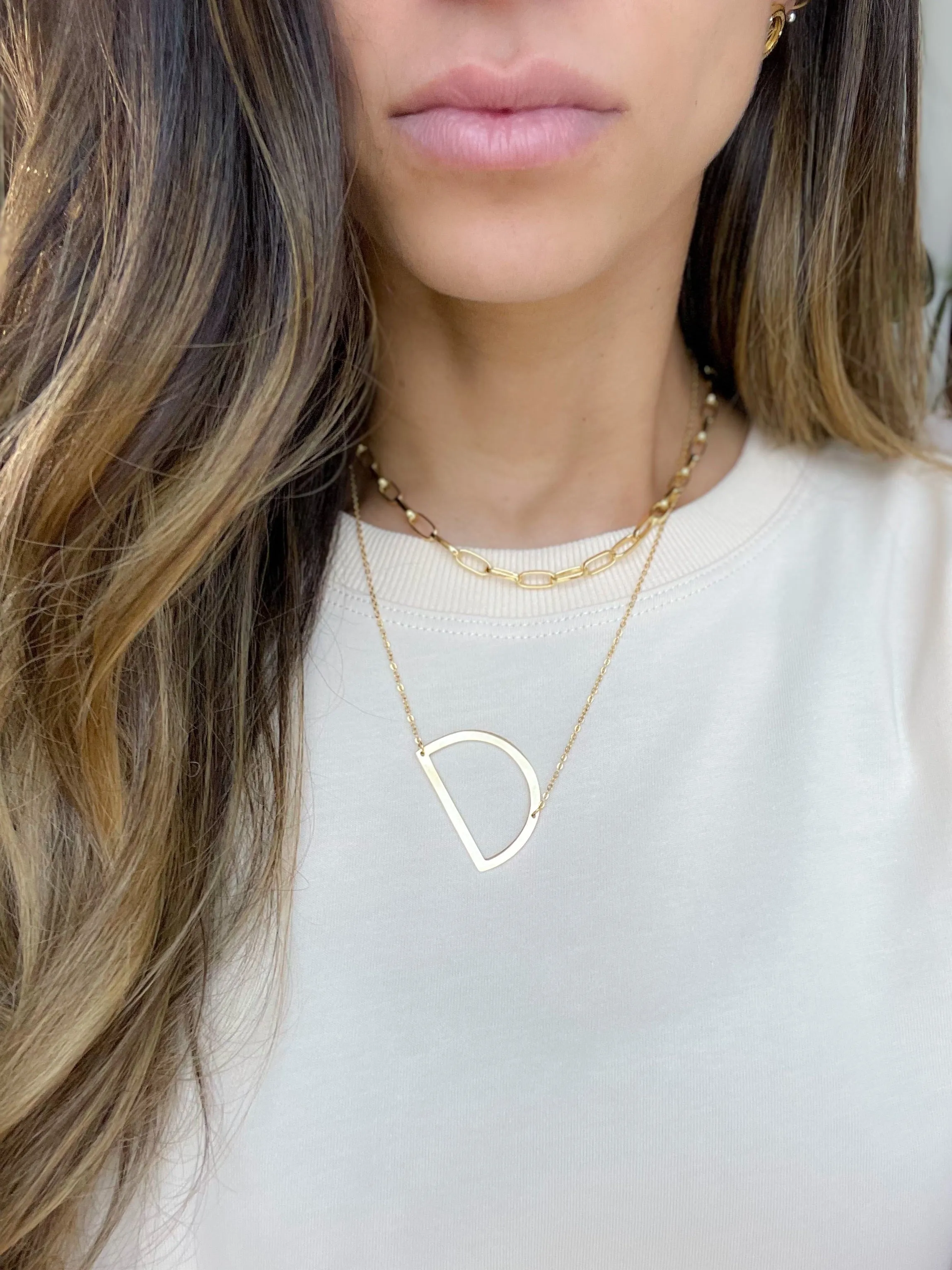 Chunky Piper Paper Link Necklace