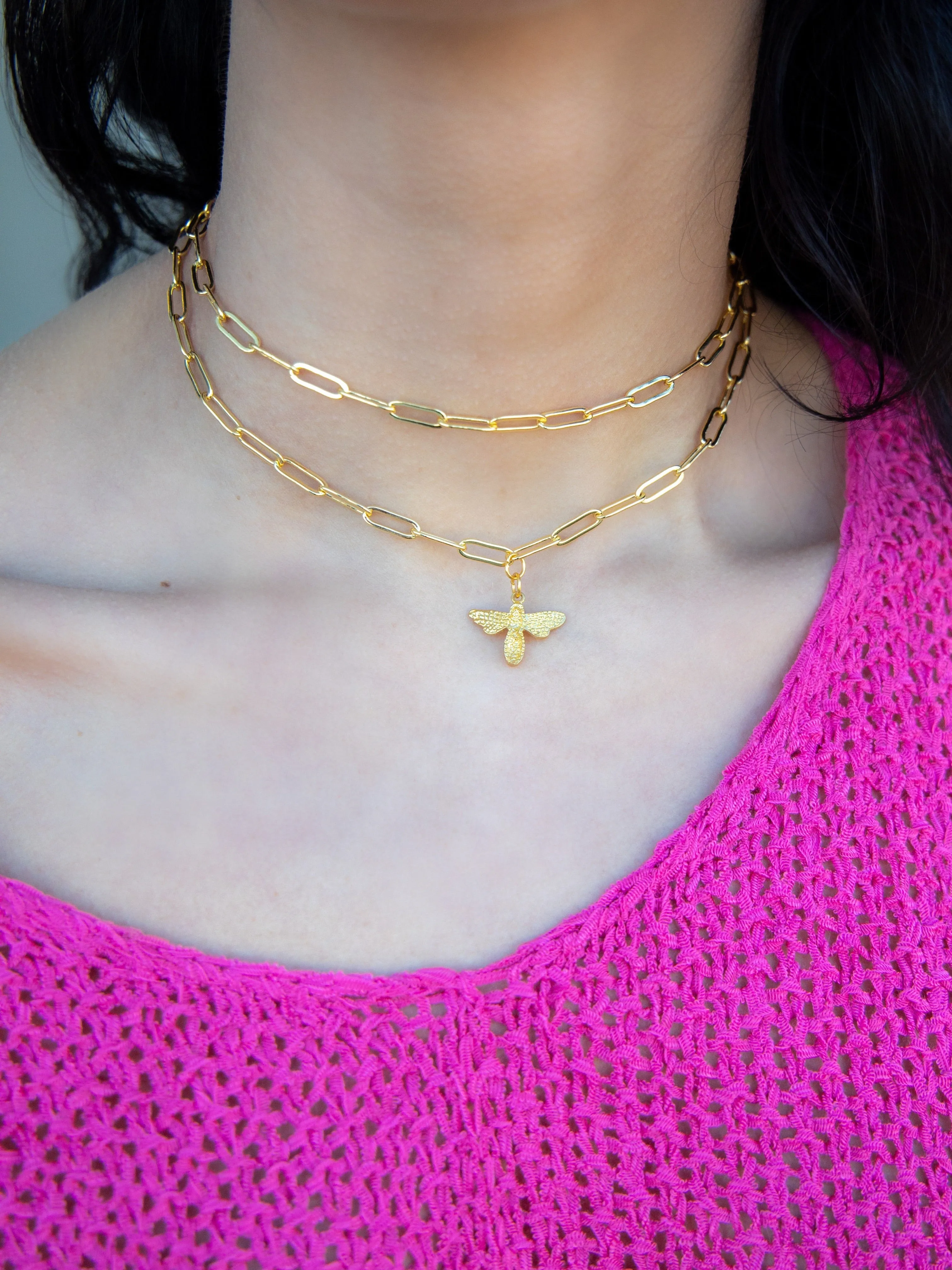 Chunky Piper Paper Link Necklace