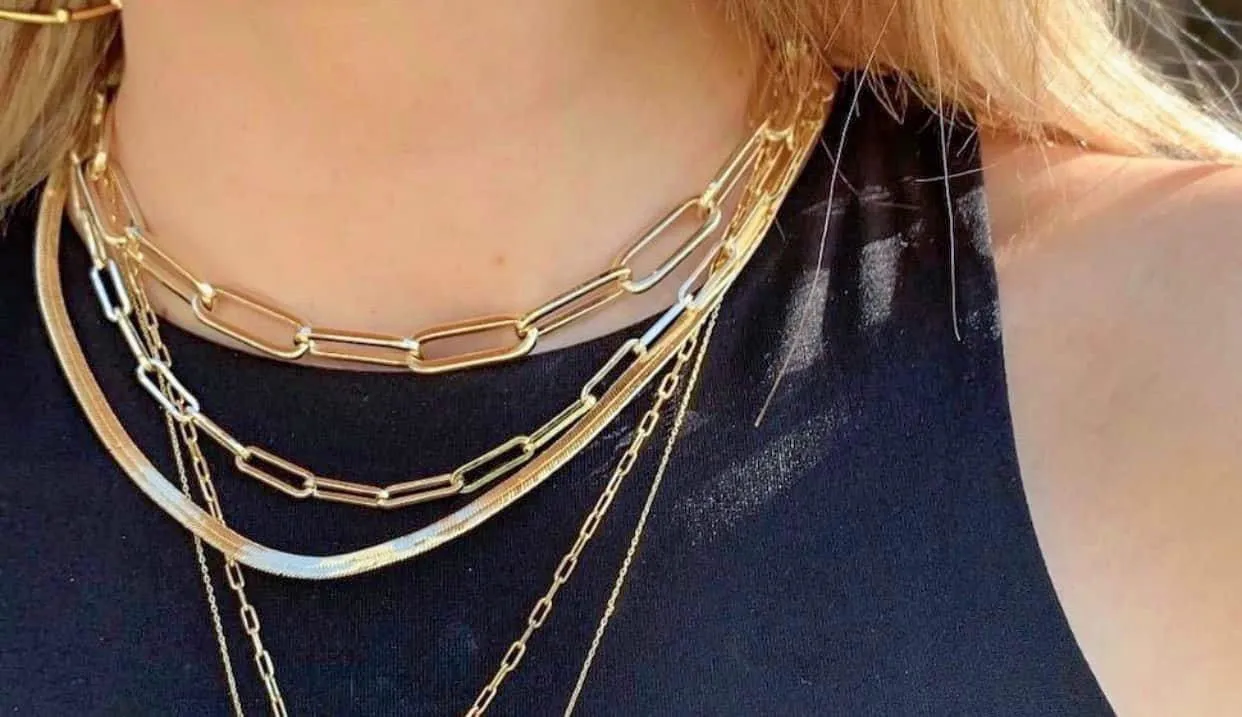 Chunky Piper Paper Link Necklace