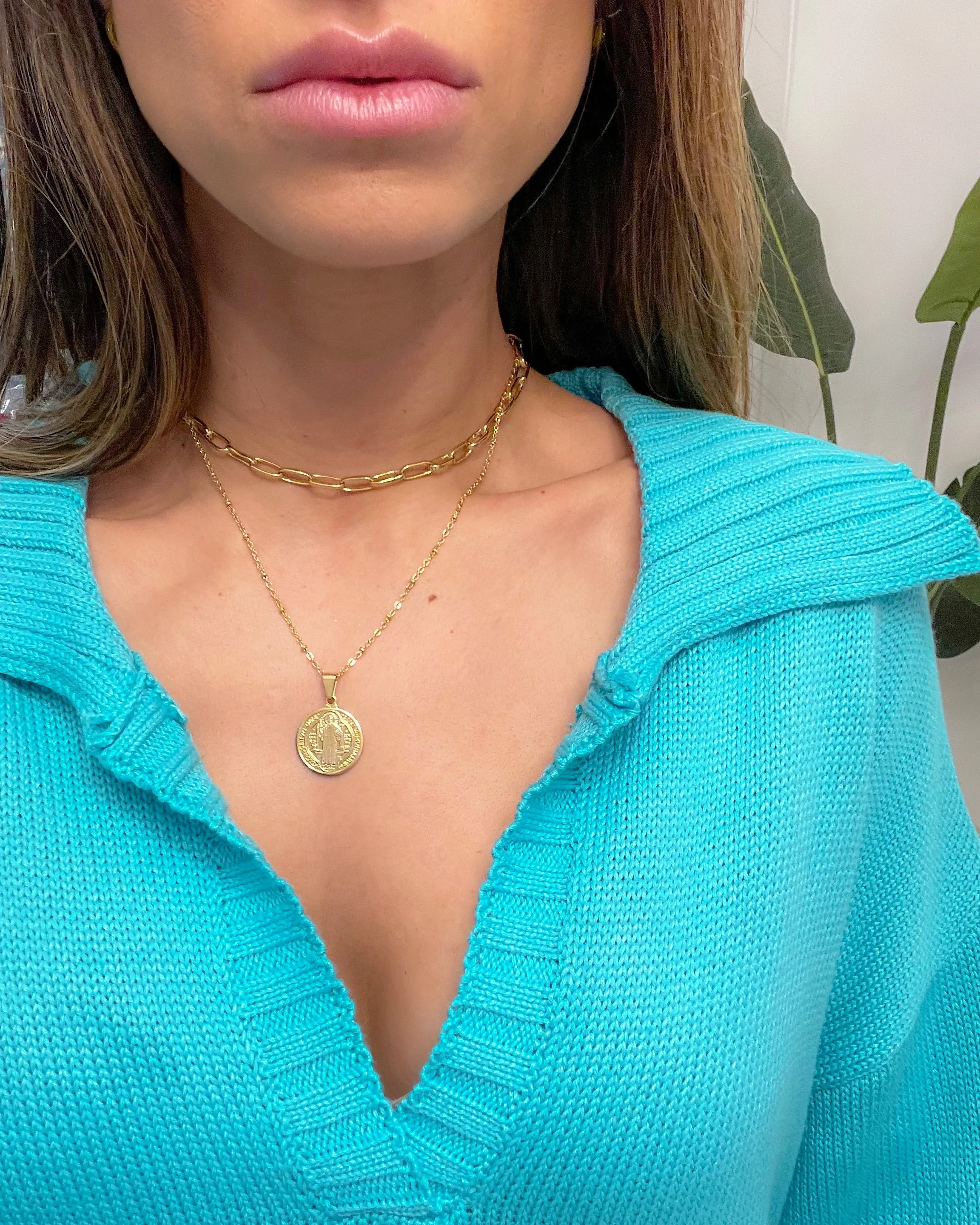 Chunky Piper Paper Link Necklace