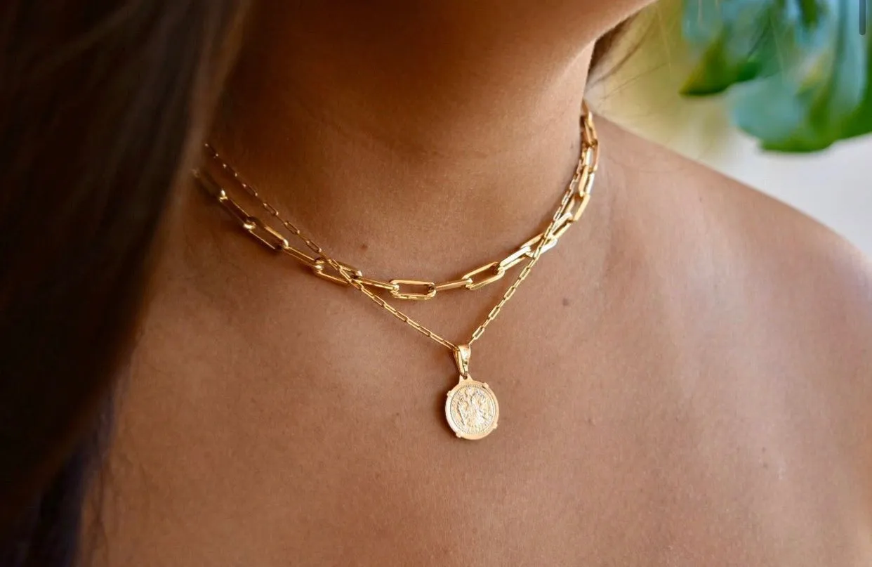 Chunky Piper Paper Link Necklace