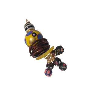 Chunky Polk-a-Dot Bumble Bee Pendant