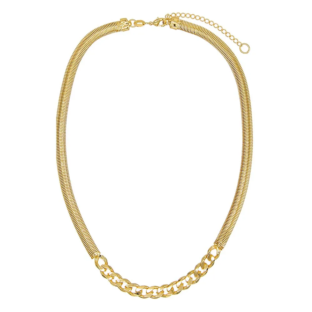 Chunky Vintage Snake X Cuban Chain Necklace